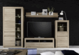 Trendteam 1415-973-45 Wohnwand Kombination Sevilla, 318 x 200 x 51 cm, eiche sonoma hell für nur 299,22 Euro inkl. Versand