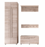 Trendteam ML91190 Garderoben Set Garderobe 4 -teilig Eiche San Remo hell Nachbildung für nur 189,21 Euro inkl. Versand