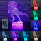 GreatestPAK LED 3D Beleuchtete Lampe Dinosaurier Kinder Nachtlampe für nur 11,98 Euro inkl. Versand