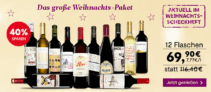 Wein & Vinos Weihnachtsaktion – 20 tolle Weinangebote zum Fest ab 34,90 Euro inkl. Versand