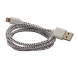 Textiles Lade- und Datenkabel 1 Meter lang mit Lightninganschluss für iPhone für nur 1,- Euro