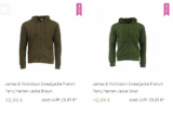 Verschiedene James & Nicholson Sweatjacke für nur 10,99 Euro bei Outlet46