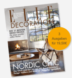 3 Ausgaben ELLE DECORATION nur 19,50 Euro + 15,- Euro Verrechnungsscheck als Prämie
