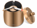 Aschenbecher aus Edelstahl mit Deckel und rutschfestem Boden für Innen und außen in rosegold für nur 8,99€ inkl. Versand
