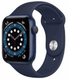 Apple Watch Series 6 (GPS, 44 mm) Aluminiumgehäuse Blau, Sportarmband Dunkelmarine für nur 389€ inkl. Versand