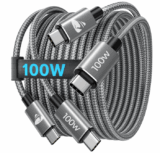 2 Stück USB C auf USB C Kabel 100W PD Schnellladekabel Nylon für nur 6,60€ bei Prime inkl. Versand