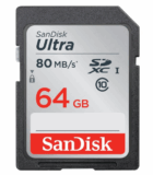 SanDisk Ultra 64GB SDXC bis zu 80 MB/Sek, Class 10 Speicherkarte [Neueste Version] für nur 16,90 Euro inkl. Versand