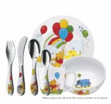 WMF Kindergeschirr-Set 7-teilig Winnie the Pooh Cromargan Edelstahl Rostfrei 18/10 poliert ab 3 Jahre geeignet für nur 34,95 Euro inkl. Versand