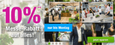 Nur noch heute: 10% Rabatt auf das gesamte Sortiment bei Garten XXL