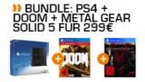 PlayStation 4 (500GB) + Metal Gear Solid 5: The Phantom Pain + Doom (UAC Pack) für nur 299,- Euro inkl. Versand