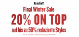 Nur noch heute: Bis zu 50% Rabatt im großen Wintersale bei Tom Tailor + 20% Extrarabatt auf alle bereits reduzierten Artikel