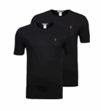Outlet46: 2er Pack U.S. POLO ASSN. Rundhals Shirt Herren Schwarz & Weiß Baumwolle für nur 9,99 Euro inkl. Versand