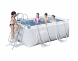 Bestway, Frame Pool Stahlrahmenbecken Set, 287 x 201 x 100 cm rechteckig mit Filterpumpe für nur 230,15 Euro inkl. Versand