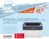Cybersale: Kyocera FS-1041 S/W-Laserdrucker mit 3 Jahre Garantie für nur 49,- Euro inkl. Versand