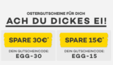 Nur noch heute! Zu Ostern 2 neue Gutscheine für Planet Sports mit bis zu 30,- Euro Ersparnis