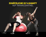 Erhalte heute 25 % Extra-Rabatt auf Trainingsartikel