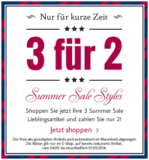 Letzter Tag: 3 für 2! Großer Sale mit Rabatten von bis zu 60% Rabatt – jetzt 3 kaufen und nur 2 zahlen