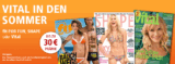 Tipp! Beim Leserservice Vital, fit for fun und Shape ab effektiv nur 8,30 Euro im Jahresabo (13 Monate bei Bankeinzug)