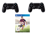 2x PlayStation 4 – DualShock 4 Wireless Controller, schwarz + FIFA 15 – Standard Edition PlayStation 4 für nur 111,97 Euro inkl. Versand