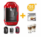 Tassimo Vivy Kapselmaschine + 20,- Euro Gutschein +1x T Disc + WMF Gläser Heißgetränkemaschine für nur 39,99 Euro inkl. Versand