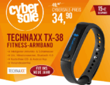 Cybersale! Technaxx Fitness Armband Active TX-38 schwarz für nur 34,90 Euro inkl. Versand