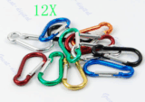 [GADGETWELT.DE] Gadget-Knaller! 12 Stück Alu-Karabinerhaken in verschiedenen Farben für nur 1,63 Euro inkl. Versand – nur 0,13 Euro/Stück!