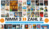 Letzter Tag! Die beliebte 3 für 2 Aktion – 3 DVD’s oder Blu-Rays bestellen, nur 2 Stück bezahlen