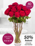 Tipp! Rosenkavalier – 40 Rote Premium-Rosen für Kavaliere für nur 39,80 Euro inkl. Versand – statt normal 79,60 Euro