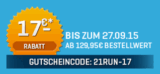 Neuer 17,- Euro Gutschein! 21Run Sale mit Laufbekleidung und -schuhen z.B. Adidas mit bis zu 70% Rabatt + zusätzlicher Gutschein + VSK frei