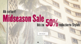 Nur noch heute! 50% Rabatt im Midseason-Sale bei Tom Tailor + 20,- Euro Rabatt ab 100,- Euro Einkaufswert