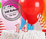 Ab 14:14 Uhr für 140 Minuten 14,- Euro geschenkt auf jeden Hotelgutschein