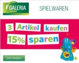 Knaller! Durch einen Trick 15% + 12% auf Spielwaren bei Galeria-Kaufhof sparen!