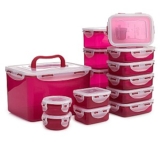 15er-Set LocknLock Frischhaltedosen (luft- & aromadicht, 100ml – 4,5 L, stapelbar) für nur 14,99 Euro