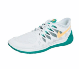 Nike Performance FREE 5.0 – Laufschuh Leichtigkeit – white/mango für nur 69,95 Euro inkl. Versand