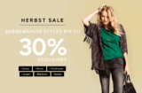Herbst-Sale mit bis zu 30% Rabatt auf ausgewählte Styles