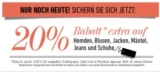 [DRESS-FOR-LESS] TIPP: Nur noch heute! 20% Rabatt auf Blusen, Hemden, Jacken, Jeans & Schule + Kombination mit dem 10,- Euro Newslettergutschein!