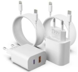 2er-Pack GEJIN MFi zertifiziertes 2-in-1 20W Schnellladegerät für nur 10,49€ (statt 20€)