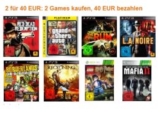 [AMAZON] 2 für 40 EUR: 2 Games für PS3, Xbox 360, Nintendo Wii, PS Vita, Nintendo 3DS oder PC kaufen und nur 40,- EUR bezahlen!