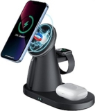 ICARERSPACE 3-in-1 Magnetisches kabelloses Ladegerät für iPhone, Apple Watch und Airpods