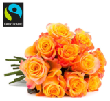 Blumenstrauß OrangeFire mit 33 orangenen Fairtrade Rosen für nur 20,98 Euro