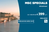 MSC Kreuzfahrt Specials im Februar und März – z.B. 7 Nächte auf der MSC Meraviglia ab/bis Civitavecchia ab 399,- Euro