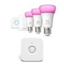 3er Starter-Set Philips Hue White & Color Ambiance E27 (1100lm) inkl. Bridge + Dimmschalter + Bewegungsmelder für 139,95€ (statt