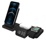 4 in 1 Wireless Charger mit LED Digitaluhr (15W, Quick Charge) für nur 21,04€ inkl. Versand