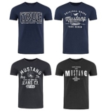4er Pack Mustang Herren T-Shirt mit Frontprint und Rundhalsausschnitt (viele verschiedene Farben) für 34,98€ (statt 52€) – ab 6,88€ pro Shirt!