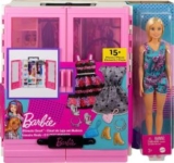 Barbie GBK12 Traum Kleiderschrank mit Puppe und Zubehör für 24,99€ (statt 31,49€)