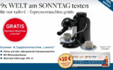 [PRÄMIENSCHNÄPPCHEN] 9 Ausgaben der Welt am Sonntag und dazu eine Espressomaschine für effektiv nur 9,80 Euro abstauben!