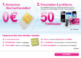 [GRATIS] Nur noch heute! T-Mobile Xtra-Card vollkommen gratis – dazu gibt’s bei der Aktivierung + der ersten Aufladung ganze 50 Minuten + 100 SMS gratis!