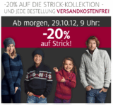 [C&A] Ab 9:00 Uhr: 20% Rabatt auf die Strick-Kollektion + versandkostenfreie Lieferung + 10% Newslettergutschein
