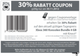 [MÜLLER] Nur morgen! Mit Rabattcoupon satte 30% Rabatt auf einige Xbox-Bundles abreifen – z.B. Xbox 360 4GB mit Kinect & Carnival Games nur 160,30 Euro!