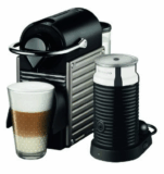 [AMAZON] What else?! Krups XN 301T Nespresso Pixie Electric Titan mit Aeroccino inkl. 50,- Euro Gutschein (für private Käufer) für den Nespresso-Shop nur 149,99 Euro inkl. Versand (Vergleich 177,-)